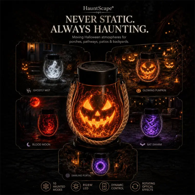 | 🔥Halloween Special Sale! 🎃| 💡👻HauntScape® 10-in-1 Immersive Halloween Lantern, Auto-On at Dusk🔥