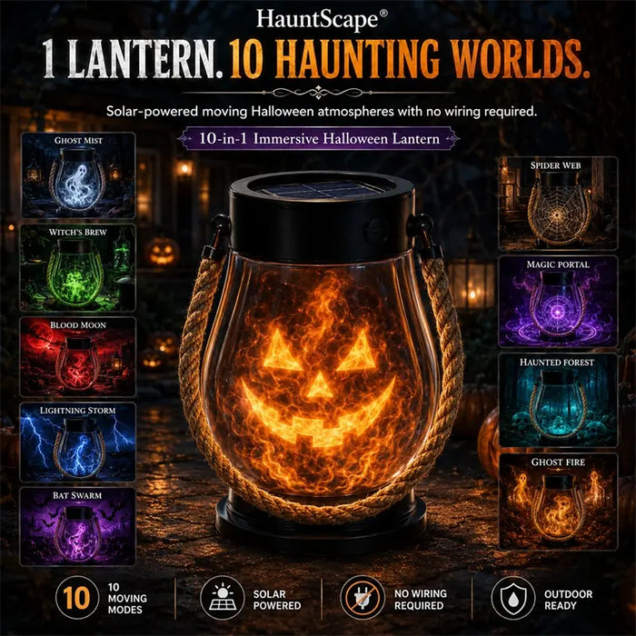 | 🔥Halloween Special Sale! 🎃| 💡👻HauntScape® 10-in-1 Immersive Halloween Lantern, Auto-On at Dusk🔥
