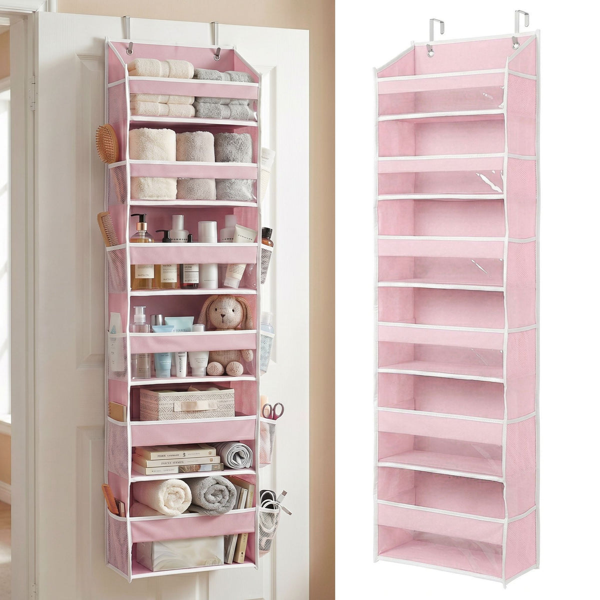 Over the Door Organizer with Pockets for Bedroom, Bathroom, Nursery & Closet Storage